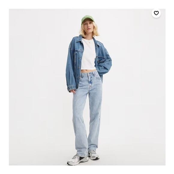 Levi's Low Pro Straight Jeans size 29 Light Wash Denim Levis Low Slung Baggy - Picture 3 of 8